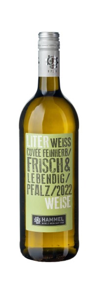 Literweise Cuvée Weiss Feinherb Rivaner & Silvaner - Weingut Hammel & Cie - Weißwein