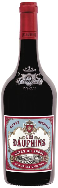 Les Dauphins Cotes du Rhone Rouge - Les Cellieres des Dauphins - Rotwein