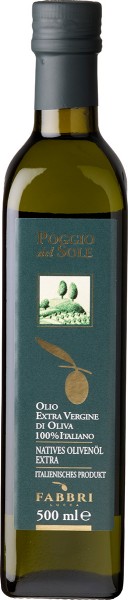 Poggio del Sole Olio Extra Vergine di Oliva MHD 06/2025 - Fabbri - farblos