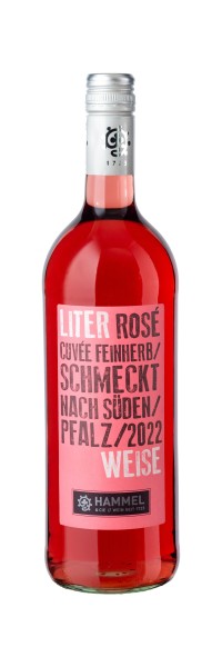 Literweise Cuvée Rosé Feinherb Dornfelder & Spätburgunder - Weingut Hammel & Cie - Roséwein